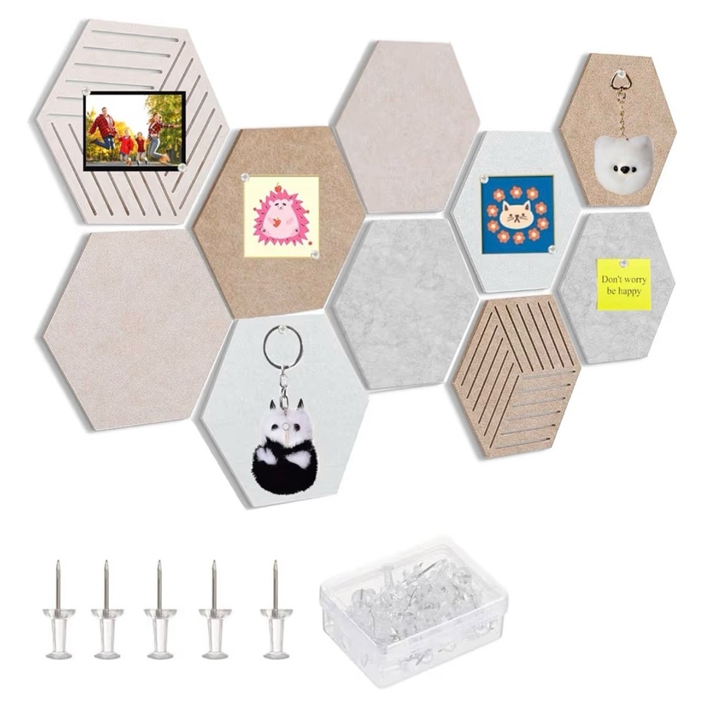 Hexagon Wall Tiles with Push Pins